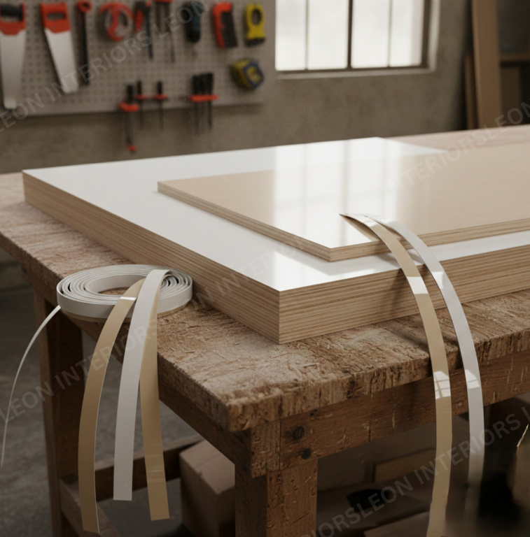 Leon interiors Premium high-gloss doors with thick edge banding